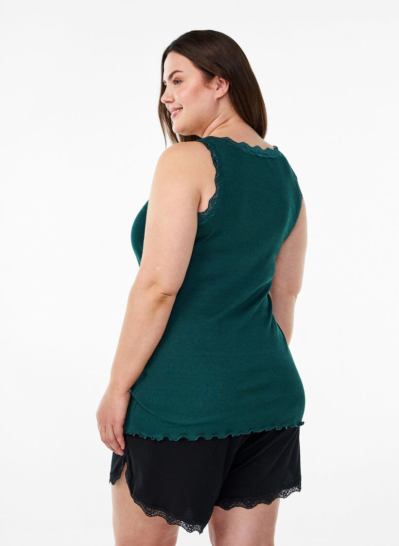 Toppi pitsireunalla, Vihre&auml;, Model image number 2