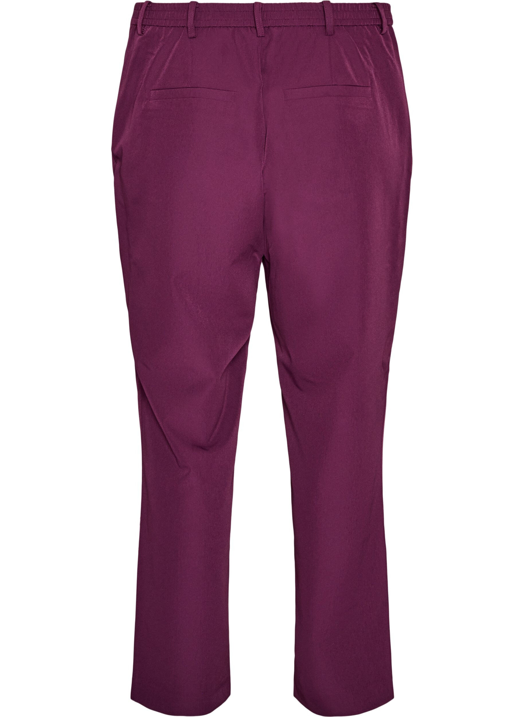 ZizziTrousers with pockets and straight legs, Purple, Packshot image number 1