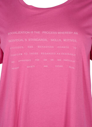 T-paita, jossa on tekstiä, Shocking Pink W.Pink, Packshot image number 2