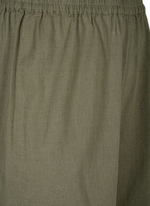 7/8-pituiset housut puuvillasekoitteesta pellavalla, Deep Lichen Green, Packshot image number 2