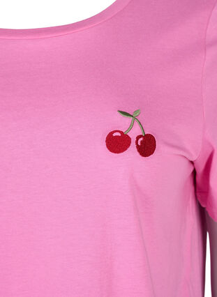 Puuvillainen t-paita, jossa on kirsikkakirjailu, Roseb. W. CherryEMB., Packshot image number 2