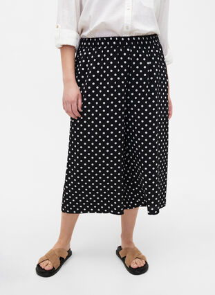 Culottes-housut kuosilla, Black Dot, Model image number 2