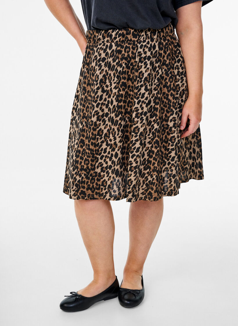 2-pack viskoosista valmistettuja skater-hameita, Musta, Model image number 2