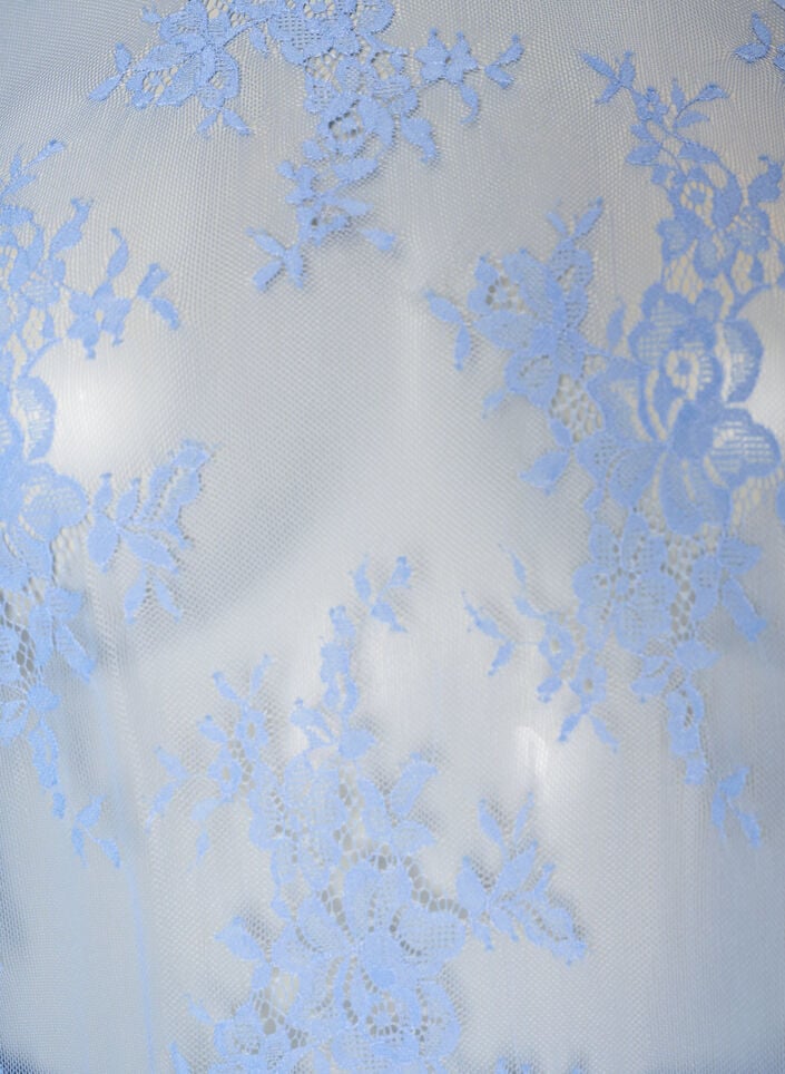 L&auml;pin&auml;kyv&auml; pitsinen midimekko lyhyill&auml; hihoilla, Violetti, Packshot image number 2