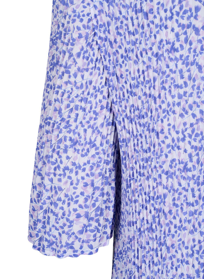 Laskostettu kukkakuvioinen pusero, Small Flower AOP, Packshot image number 3