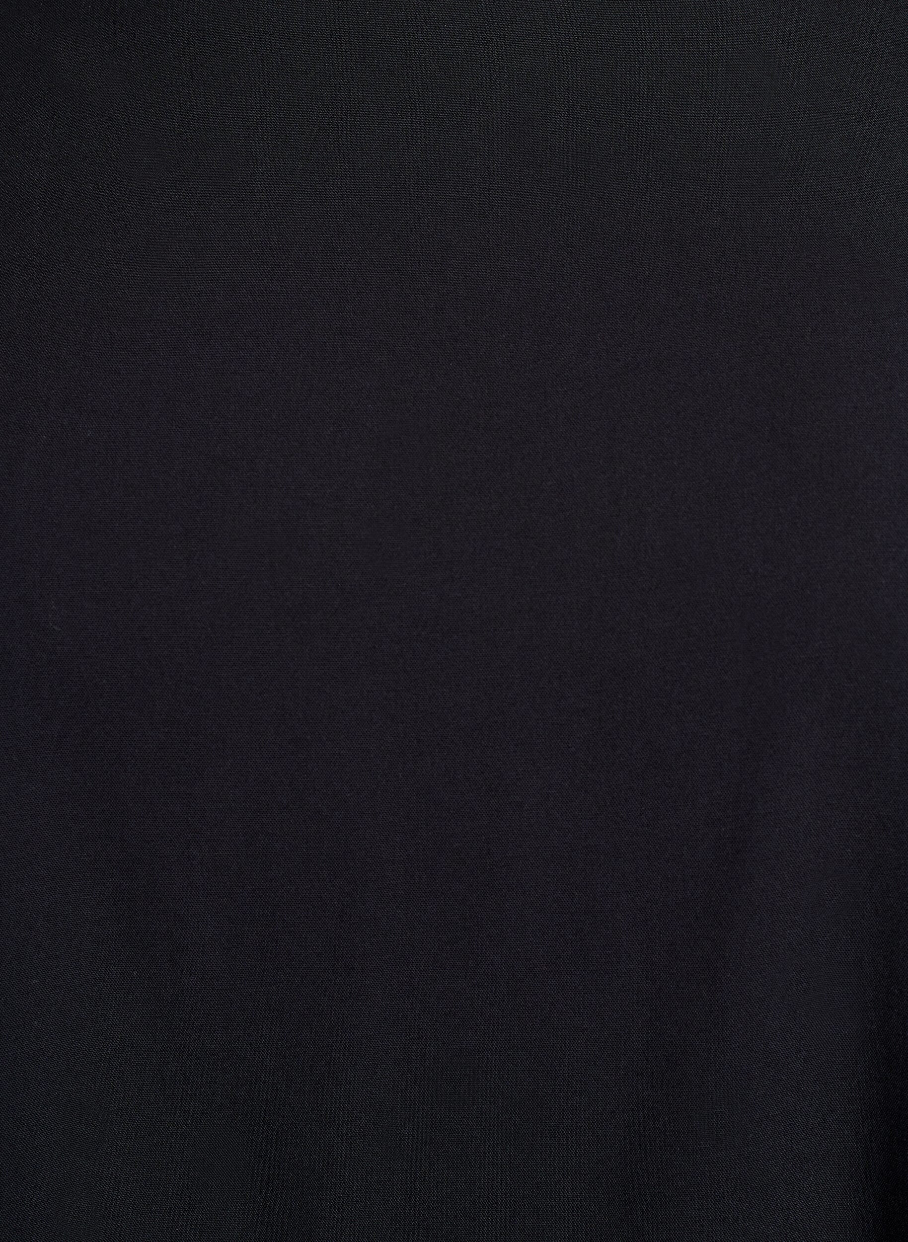 Zizzi Lyhythihainen kudottu pusero, jossa on py&ouml;re&auml; p&auml;&auml;ntie, Musta, Packshot image number 2