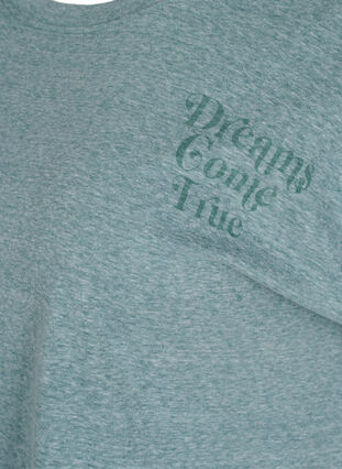 Meleerattu t-paita puuvillasta, Sea Pine mel, Packshot image number 3