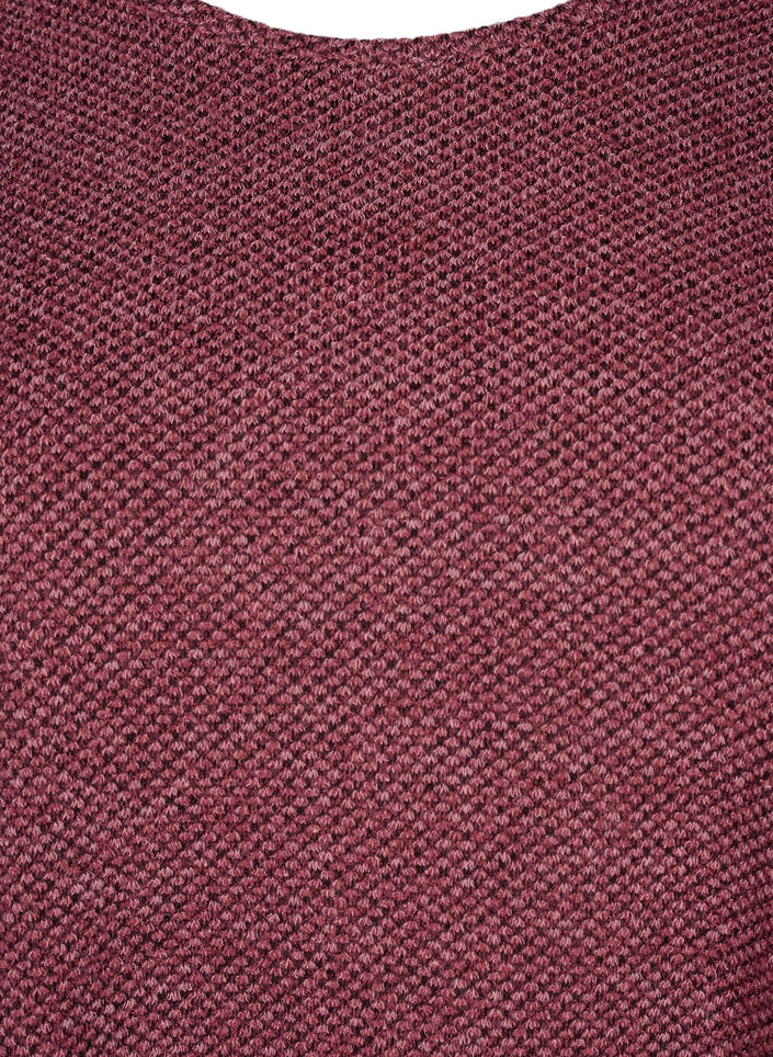 Melange-Pusero, jossa pyöreä pääntie ja pitkät hihat, Dry Rose, Packshot image number 2