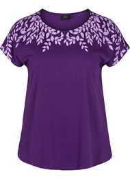 Puuvillainen t-paita printtiyksityiskohdilla , Violet Ind Mel Feath