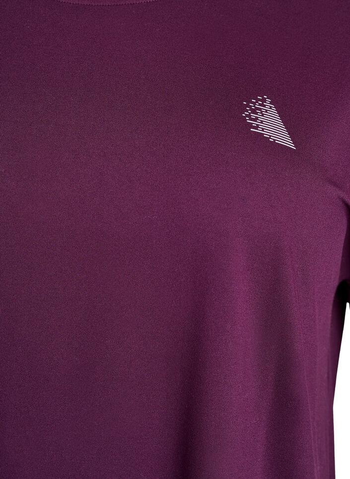 Yksiv&auml;rinen treeni-T-paita, Violetti, Packshot image number 2