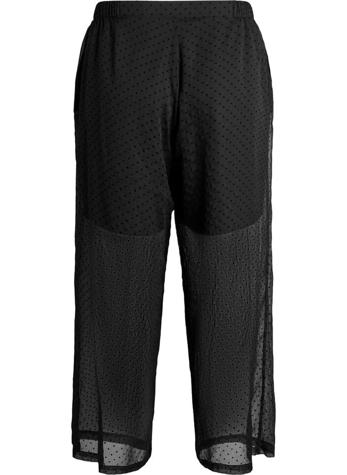 Rennot pilkulliset sifonkihousut, Musta, Packshot image number 1