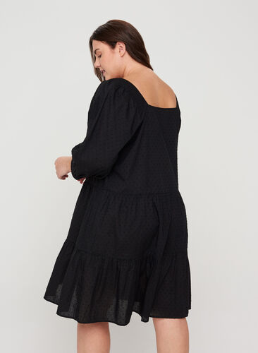 A-mallinen  mekko 3/4-hihoilla , Black, Model image number 1