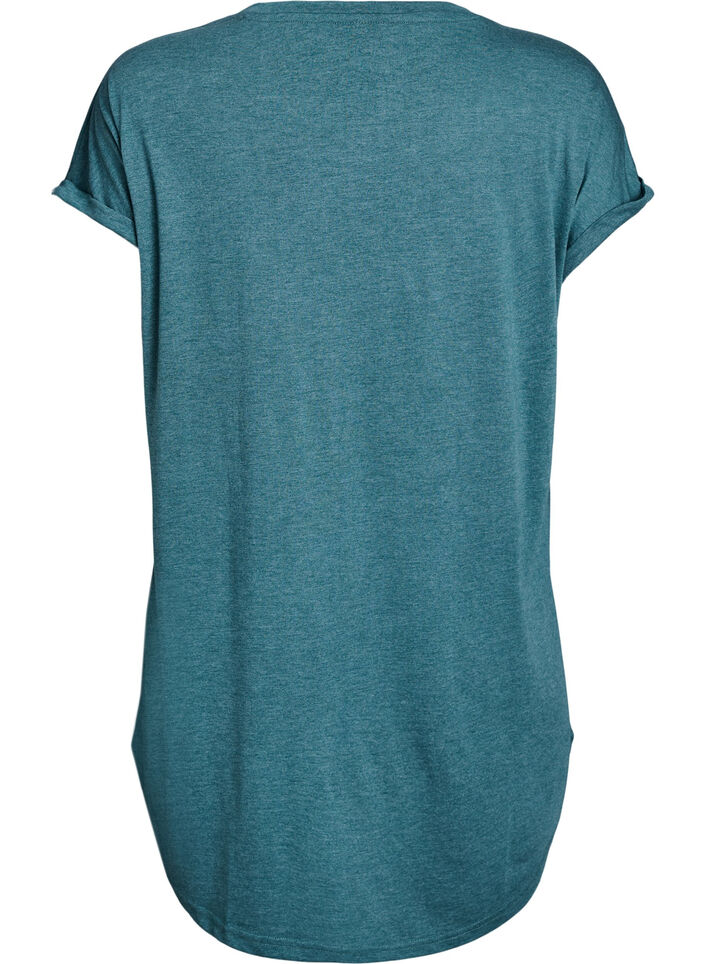 Lyhythihainen y&ouml;paita tekstiprintill&auml;, Vihre&auml;, Packshot image number 1