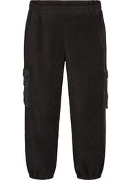 Fleece-collegehousut cargotaskuilla, Musta