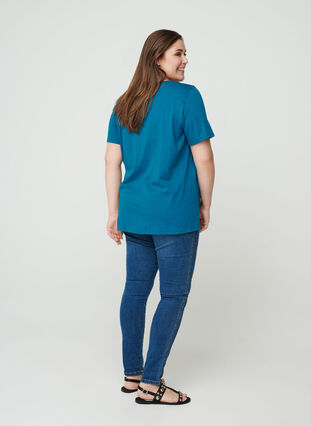 T-paita printillä, Blue Coral, Model image number 1