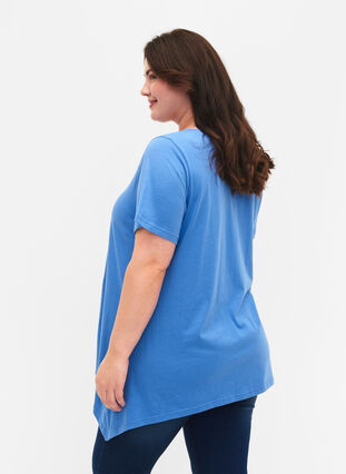 Puuvillainen t-paita lyhyillä hihoilla, Ultramarine HEAVENLY, Model image number 1