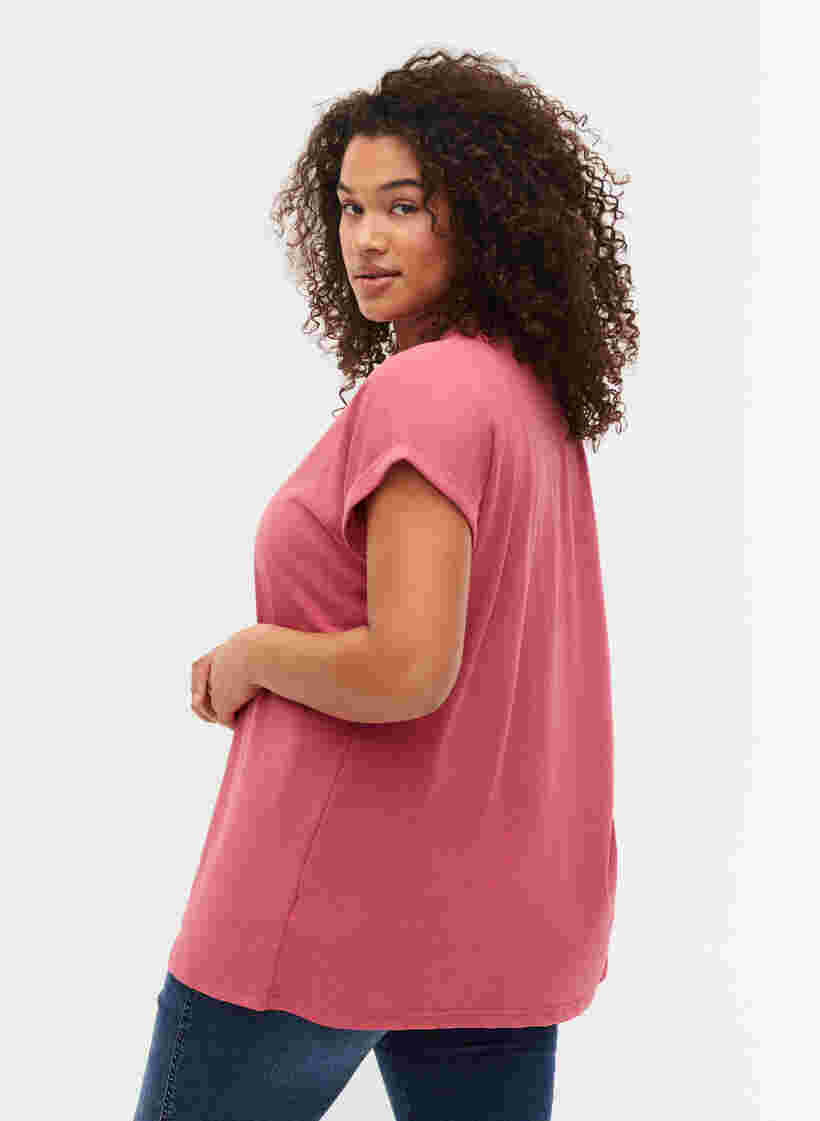 Lyhythihainen t-paita puuvillasekoitteesta, Rasperry Pink, Model image number 1
