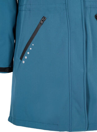 Pitkä hupullinen softshell-takki, Stargazer Solid, Packshot image number 3