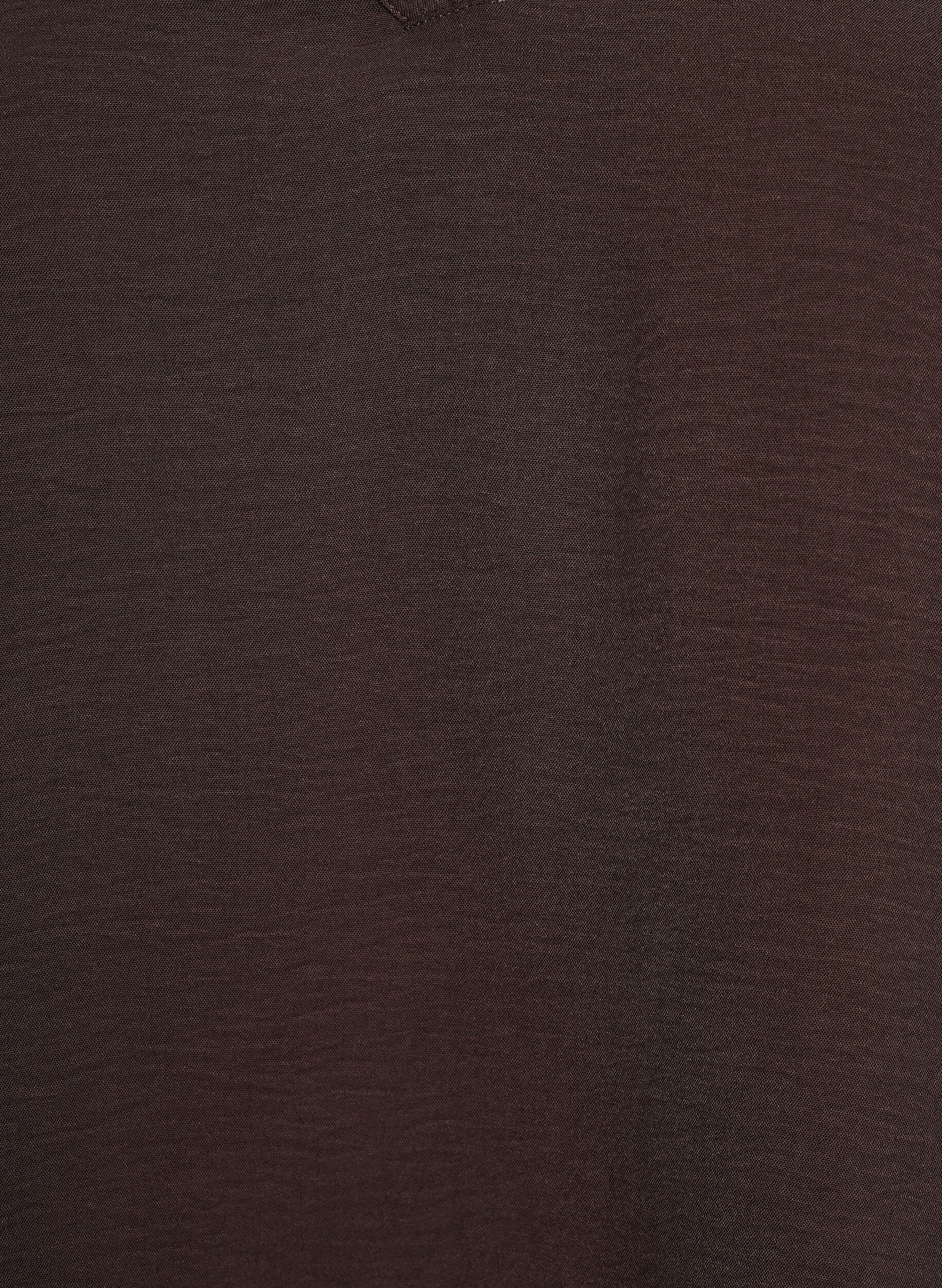 Zizzi Pusero smock-kalvosimilla ja v-p&auml;&auml;ntiell&auml;, Ruskea, Packshot image number 2