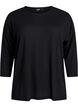 Jersey -pusero 3/4-hihoilla, Musta, Packshot image number 0