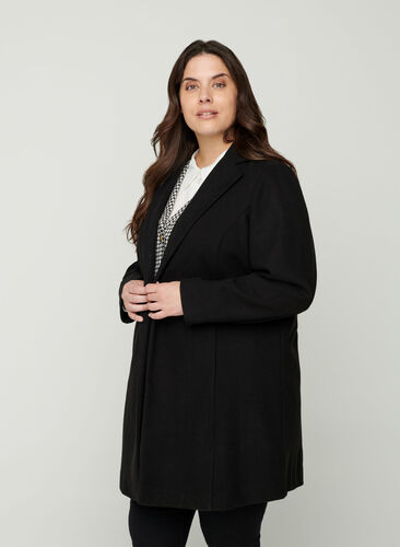 Klassinen avoin takki, Black, Model image number 0