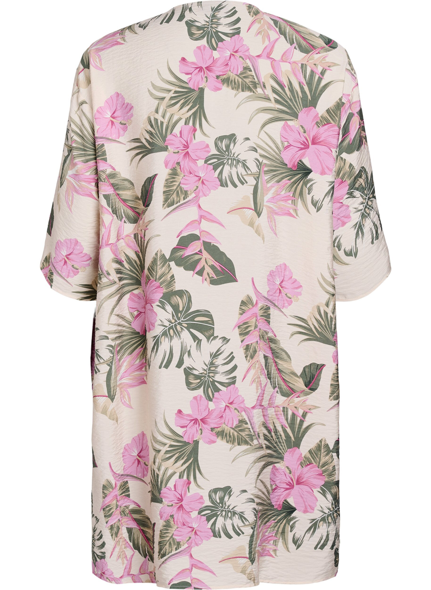 ZizziViskoosikimono, &frac34;-mittaiset hihat, Vanilja, Packshot image number 1