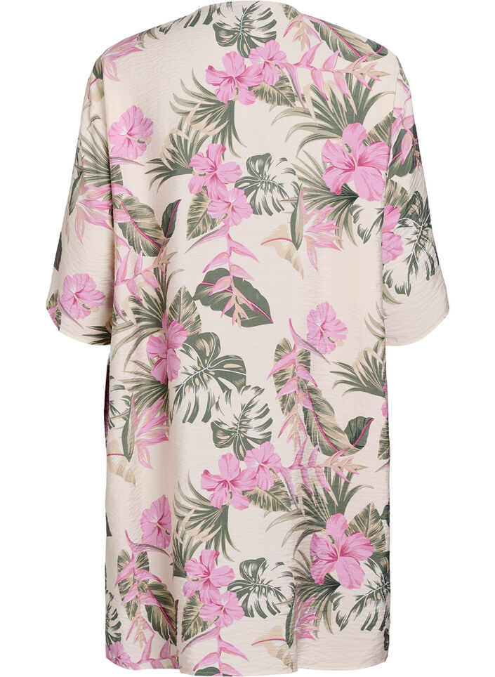 Viskoosikimono, &frac34;-mittaiset hihat, Vanilja, Packshot image number 1