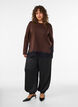 Jersey-pusero pitsisomisteilla, Ruskea, Model image number 1
