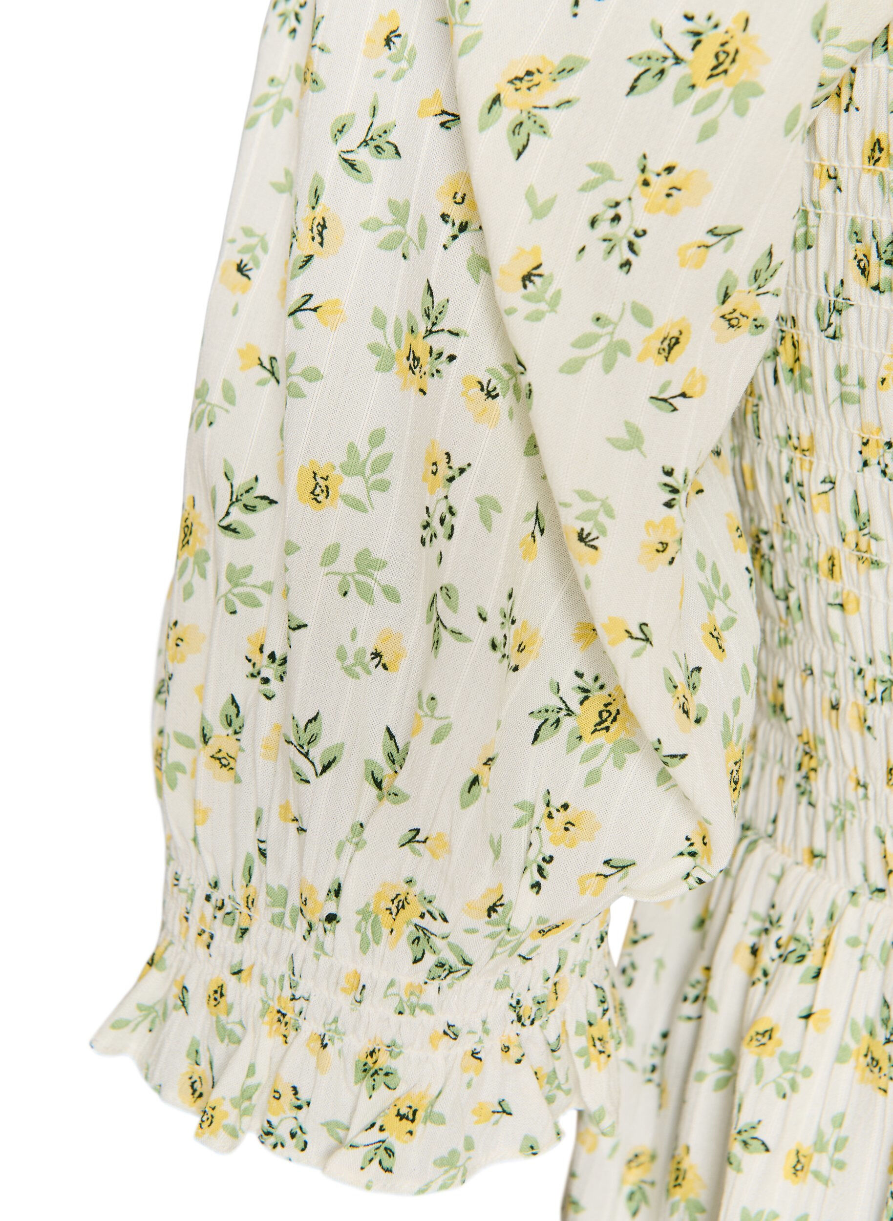 ZizziKukkakuvioinen kes&auml;mekko viskoosista, Valkoinen, Packshot image number 3