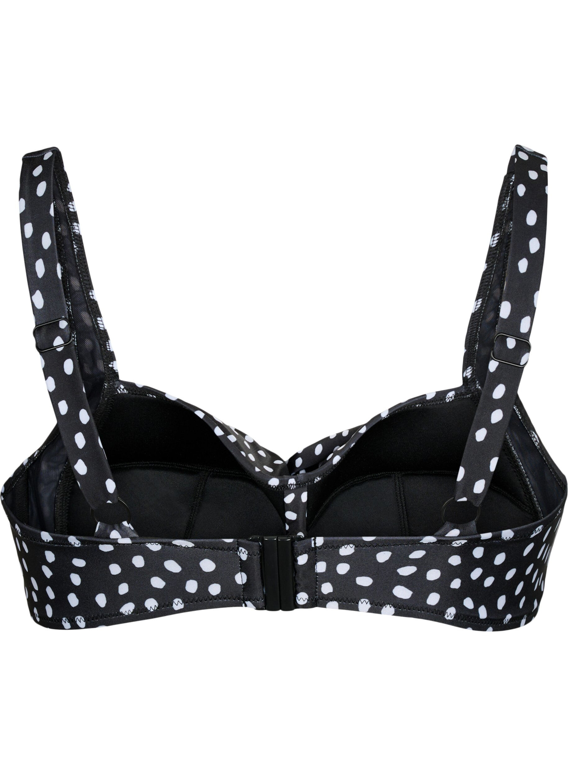 Zizzi Bikiniyl&auml;osa kuosilla, Black White Dot, Packshot image number 1