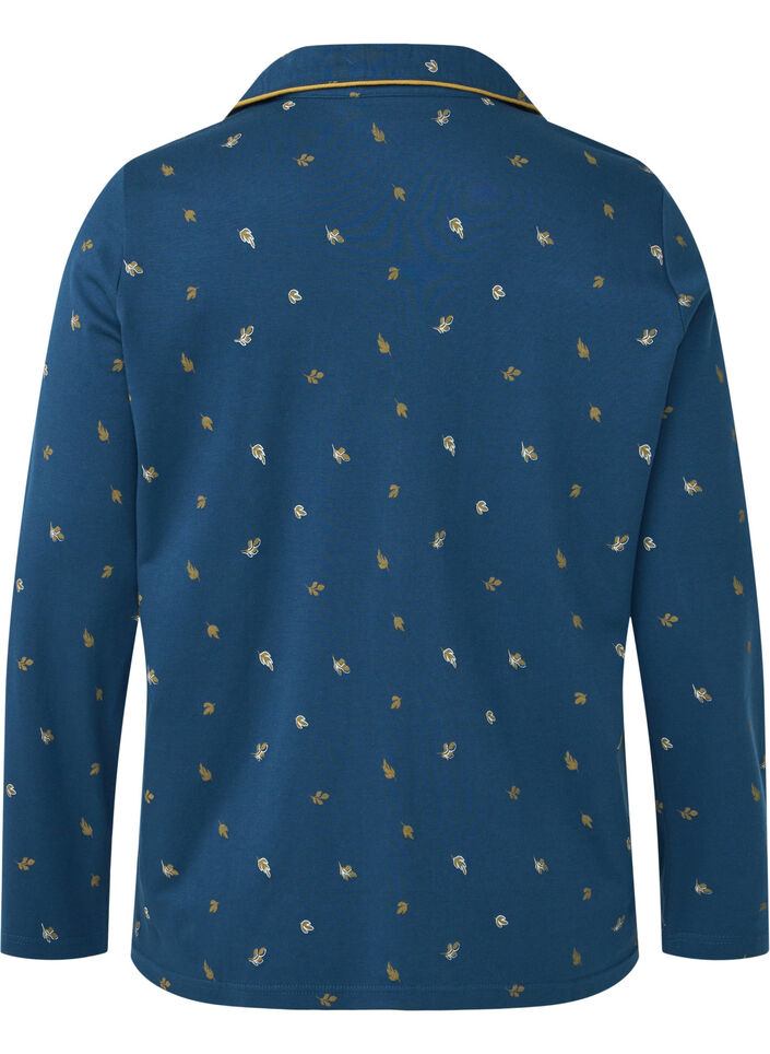 Puuvillainen yöpaita, Blue Opal AOP, Packshot image number 1