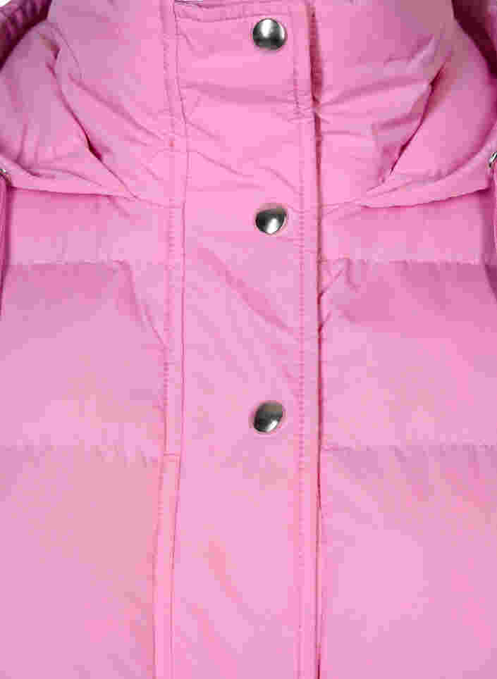 Pitkä liivi napeilla ja hupulla, Begonia Pink, Packshot image number 2