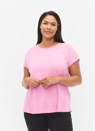 Lyhythihainen t-paita puuvillasekoitteesta, Rosebloom, Model