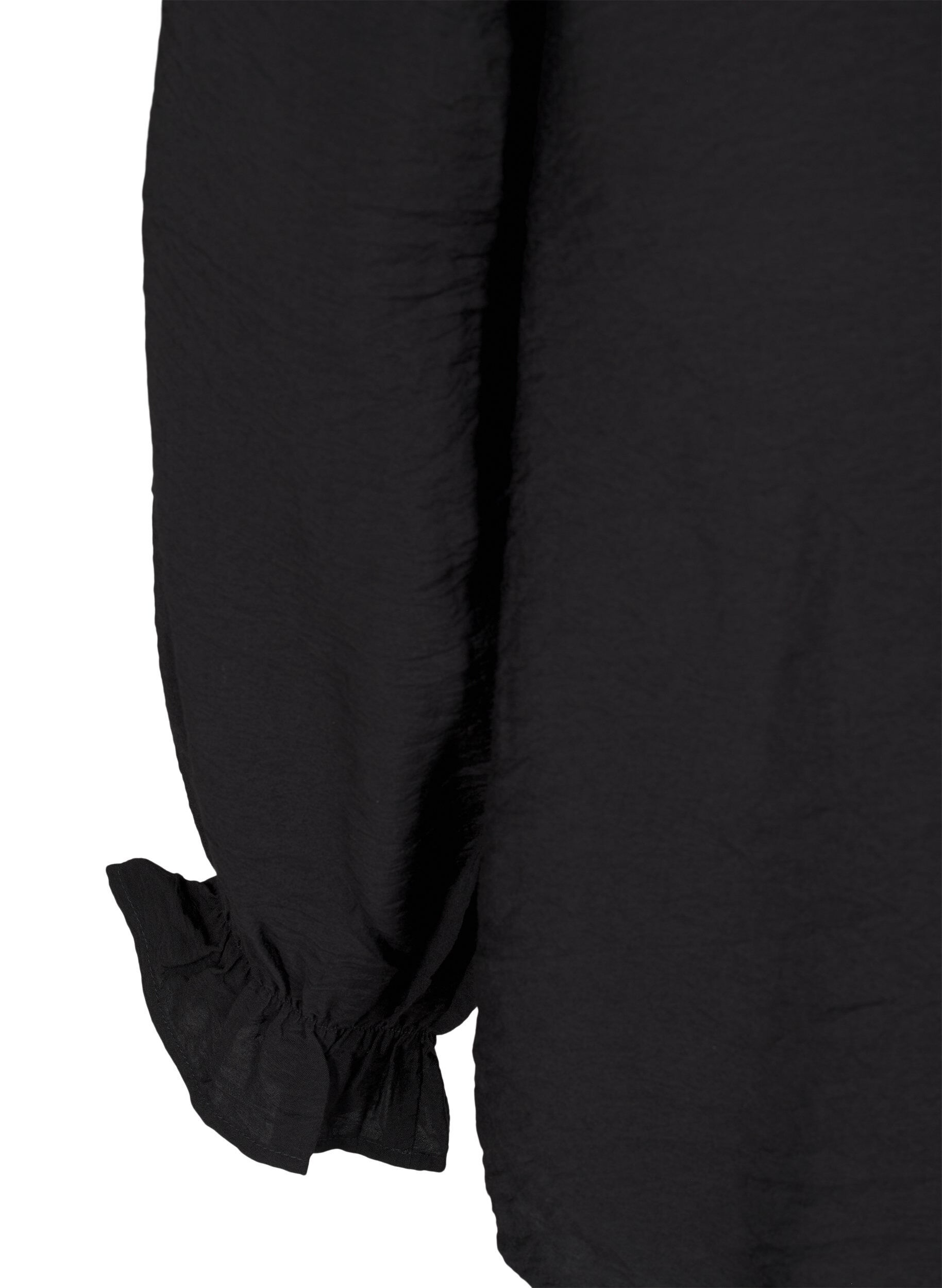 Zizzi Pitk&auml;hihainen pusero V-p&auml;&auml;ntiell&auml;, Black, Packshot image number 3