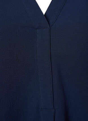 Yksivärinen pusero v-aukolla, Navy Blazer, Packshot image number 2