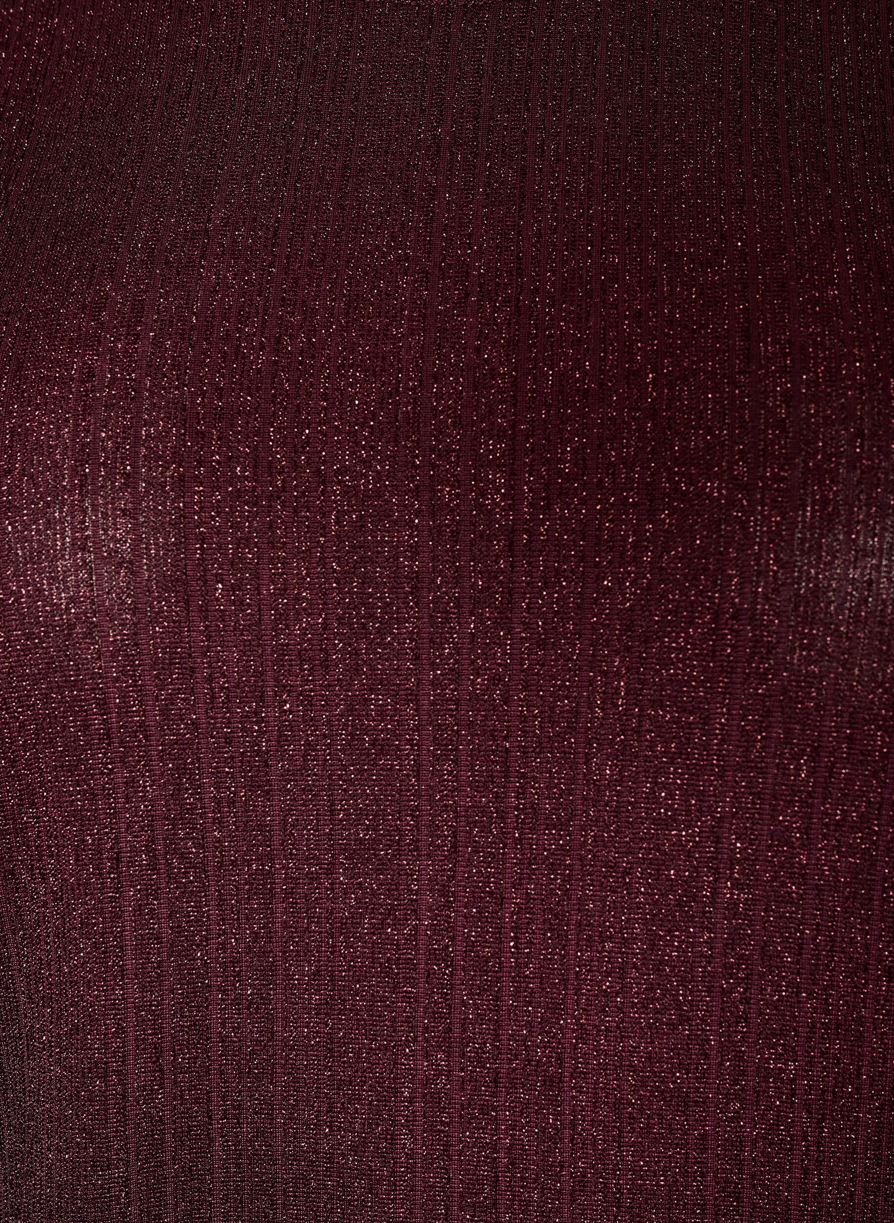ZizziPusero pystysuuntaisella tekstuurilla ja glitterlangalla, Punainen, Packshot image number 2