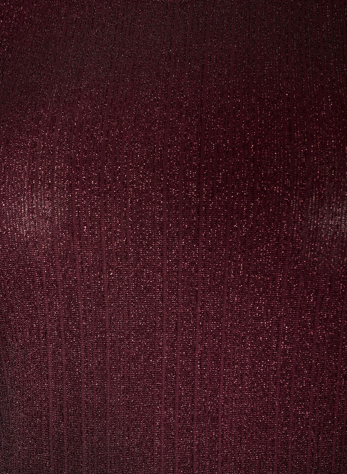 Pusero pystysuuntaisella tekstuurilla ja glitterlangalla, Punainen, Packshot image number 2