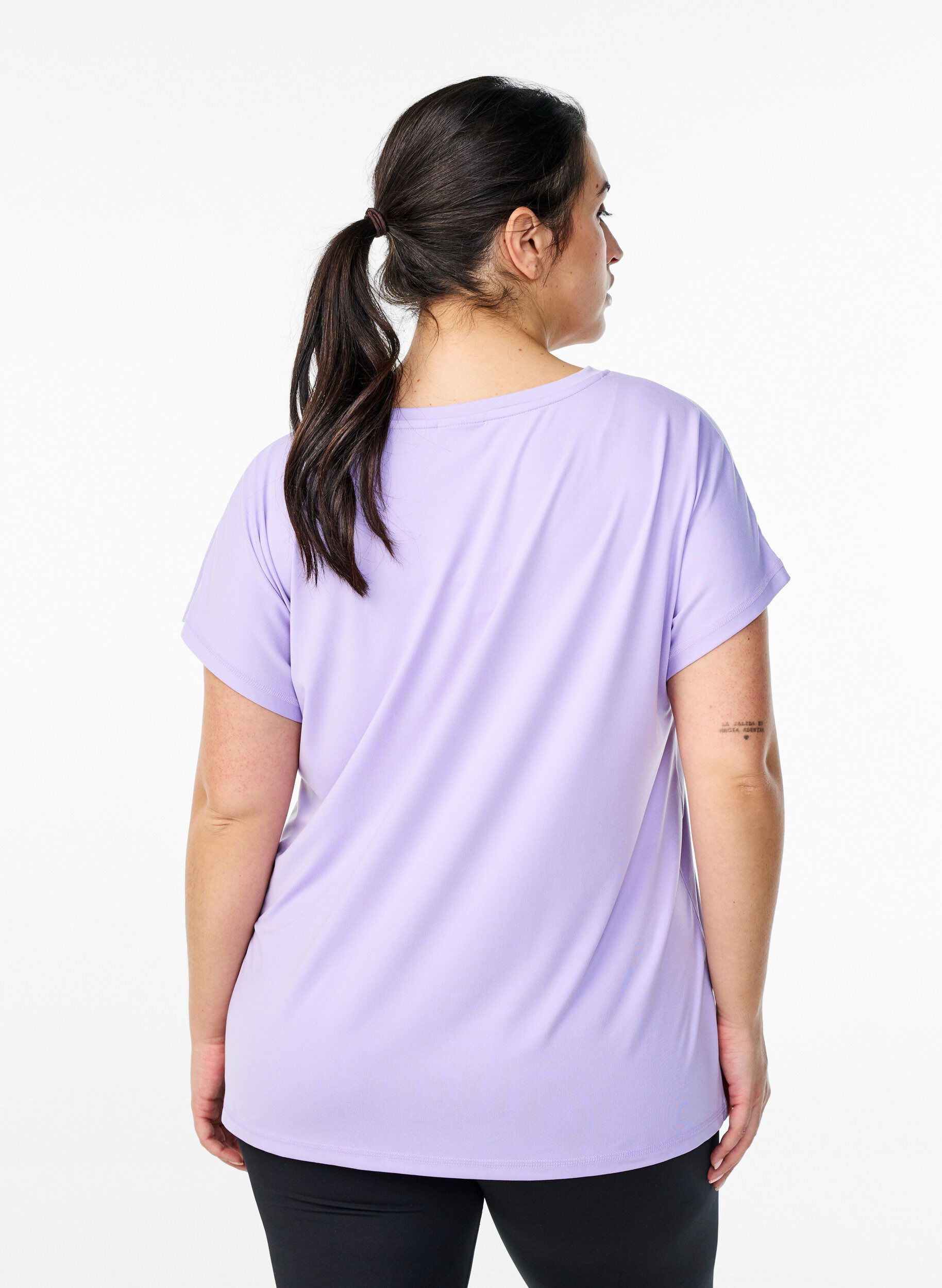 Zizzi Yksiv&auml;rinen treenipaita, Violetti, Model image number 1