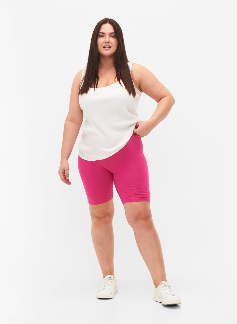 Yksiv&auml;riset perus py&ouml;r&auml;ilyshortsit , Vaaleanpunainen, Model image number 1