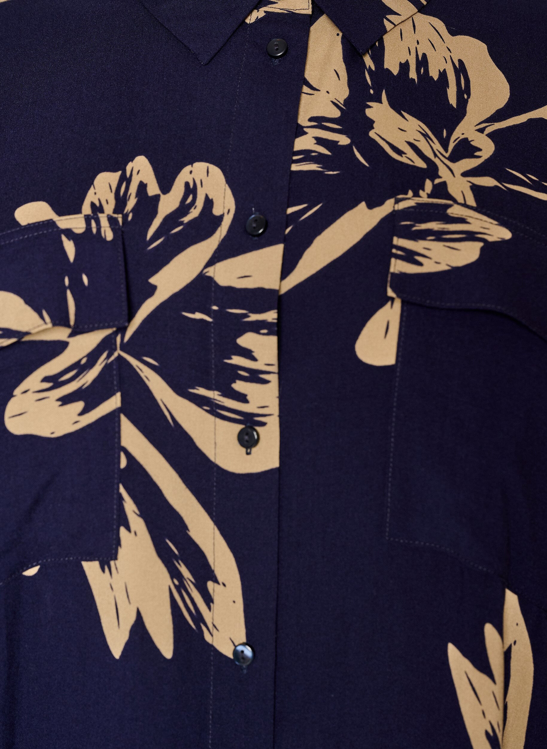 Zizzi Lyhythihainen pitk&auml; paitamekko, Sininen, Packshot image number 2