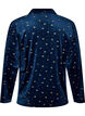 Veluurinen pyjamapaita kauttaaltaan printill&auml;, Sininen, Packshot image number 1
