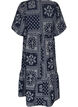 Nilkkapituinen mekko viskoosista paisley-kuviolla ja lyhyill&auml; hihoilla, Sininen, Packshot image number 1