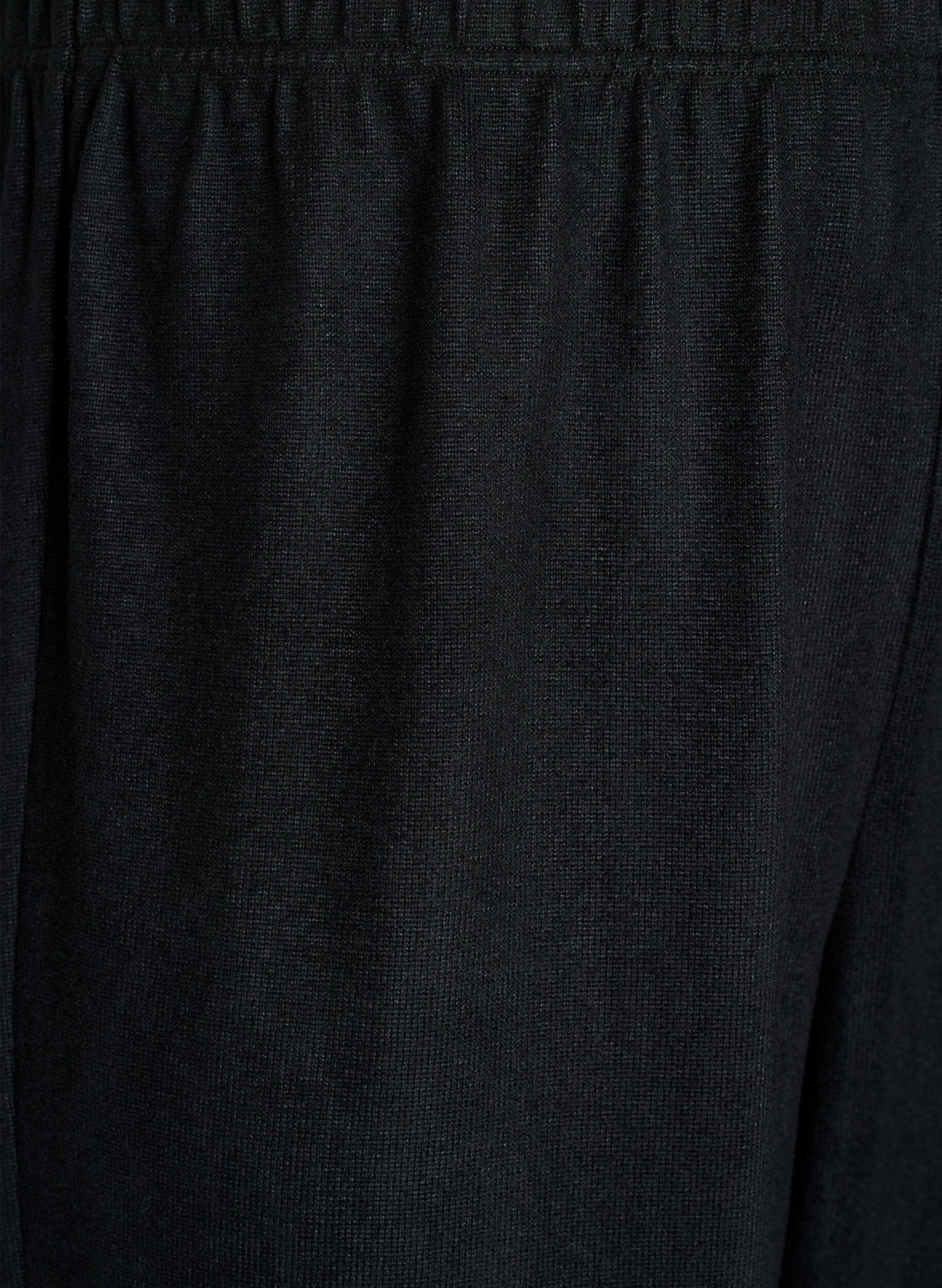 ZizziKorkeavy&ouml;t&auml;r&ouml;iset leve&auml;lahkeiset jersey-housut, Musta, Packshot image number 2