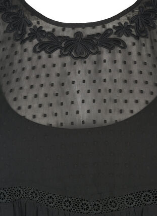 Tunika tekstuurilla ja 3/4-mittaisilla hihoilla, Black, Packshot image number 2