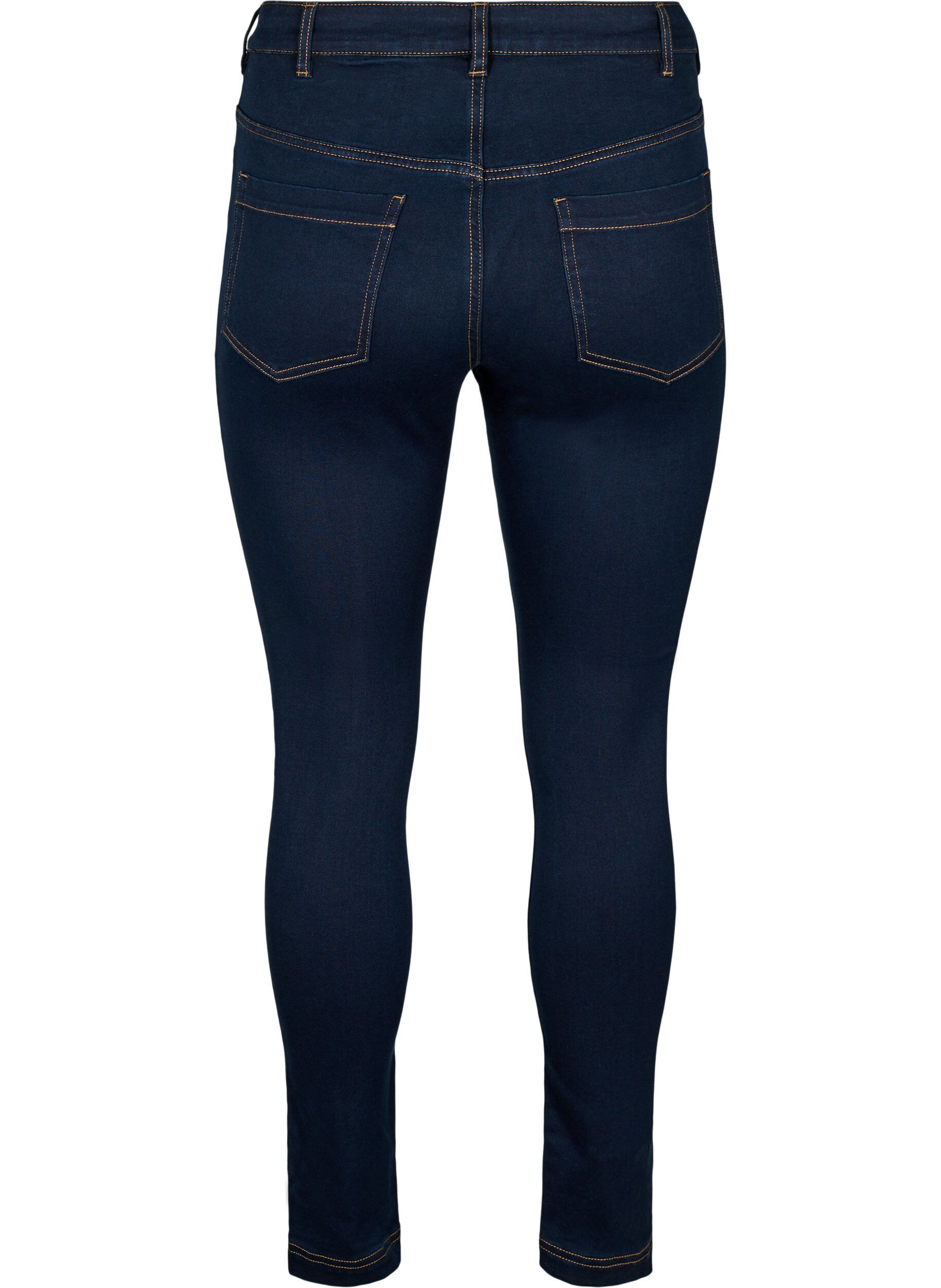 ZizziSuper slim Amy-farkut korkealla vy&ouml;t&auml;r&ouml;ll&auml;, Unwashed, Packshot image number 1