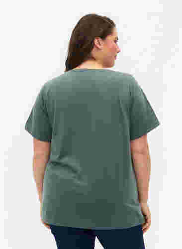 FLASH - T-paita v-pääntiellä, Balsam Green, Model image number 1