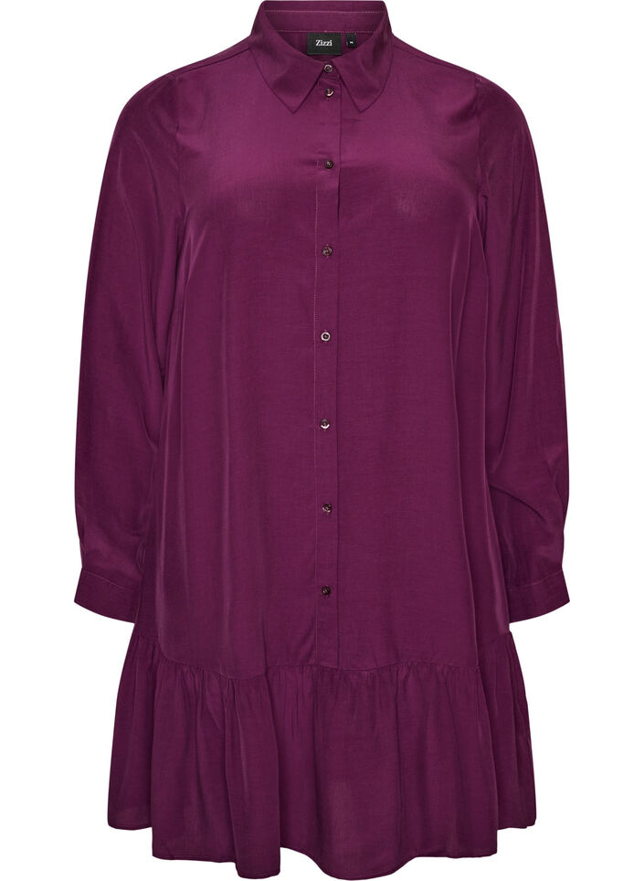 Lyhyt paitamekko r&ouml;yhel&ouml;kerroksella, Violetti, Packshot image number 0