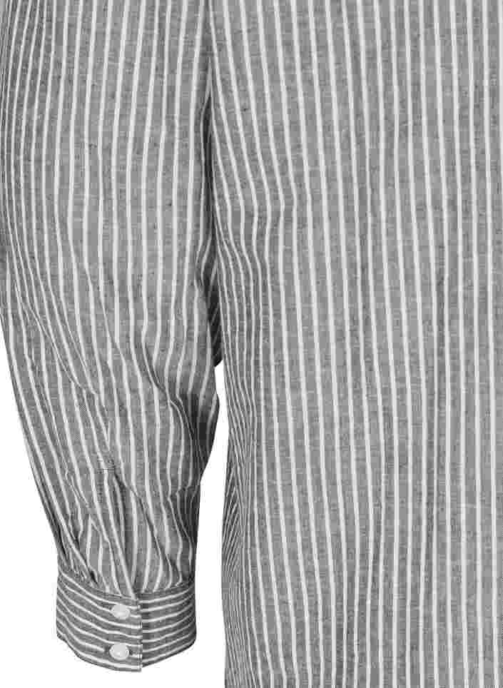 Raidallinen paita 100% puuvillasta, Black Stripe, Packshot image number 3
