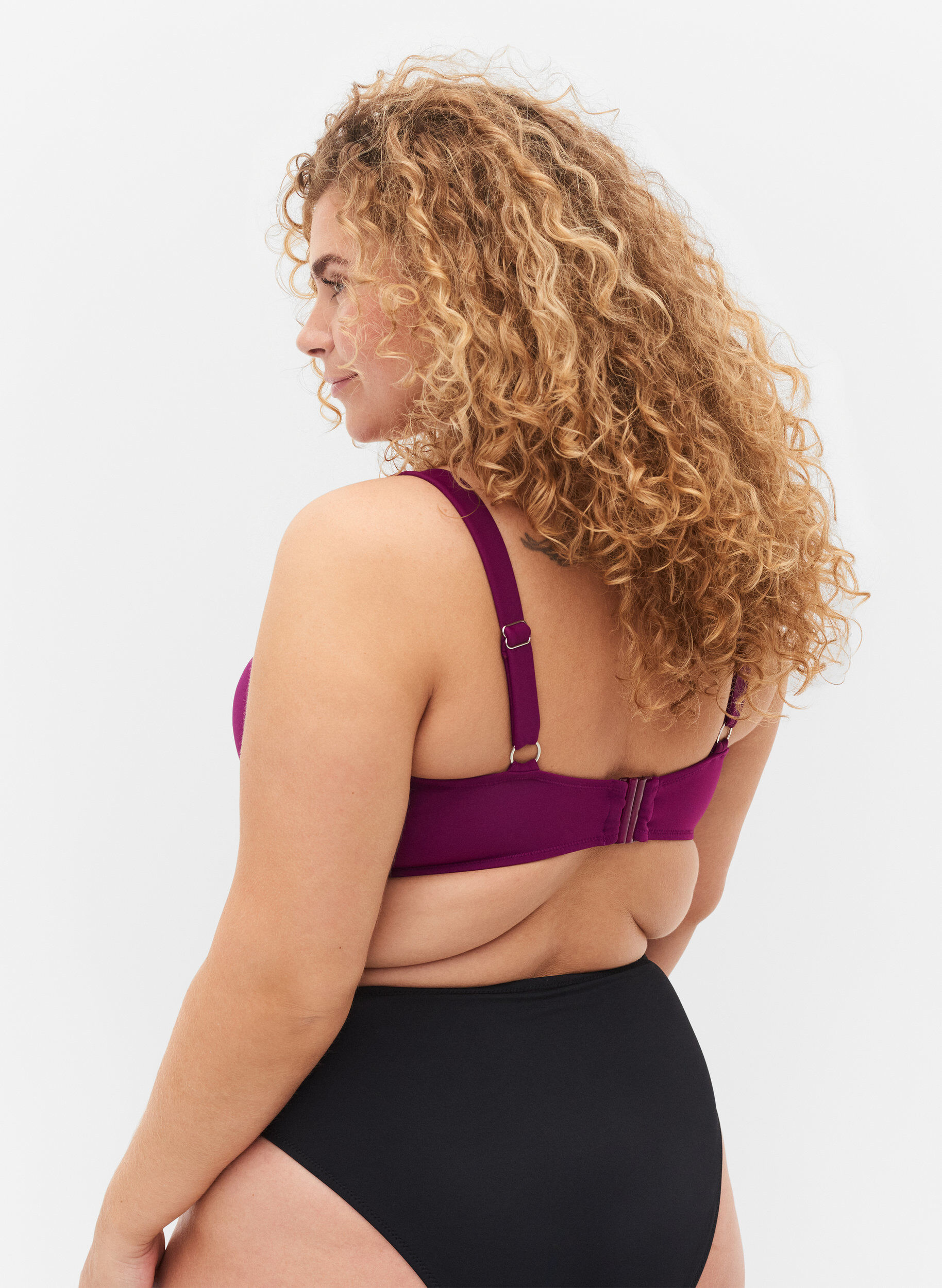 Zizzi Bikiniyl&auml;osa kaarituella, Dark Purple, Model image number 1