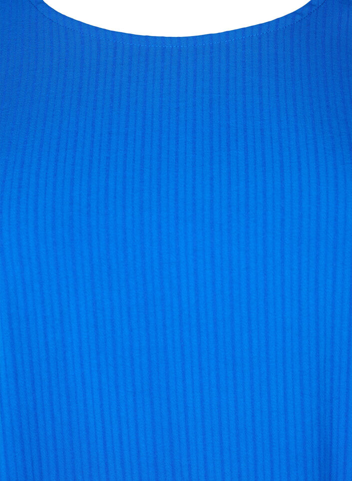 Lyhythihainen viskoosipusero nauhoilla, Princess Blue, Packshot image number 2